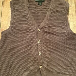 Croft & Barrow Olive Green Knit Vest